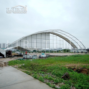 80m Clear span White Large Aluminium Frame PVC Polygon Marquee Arch Soccer Dome For Sale