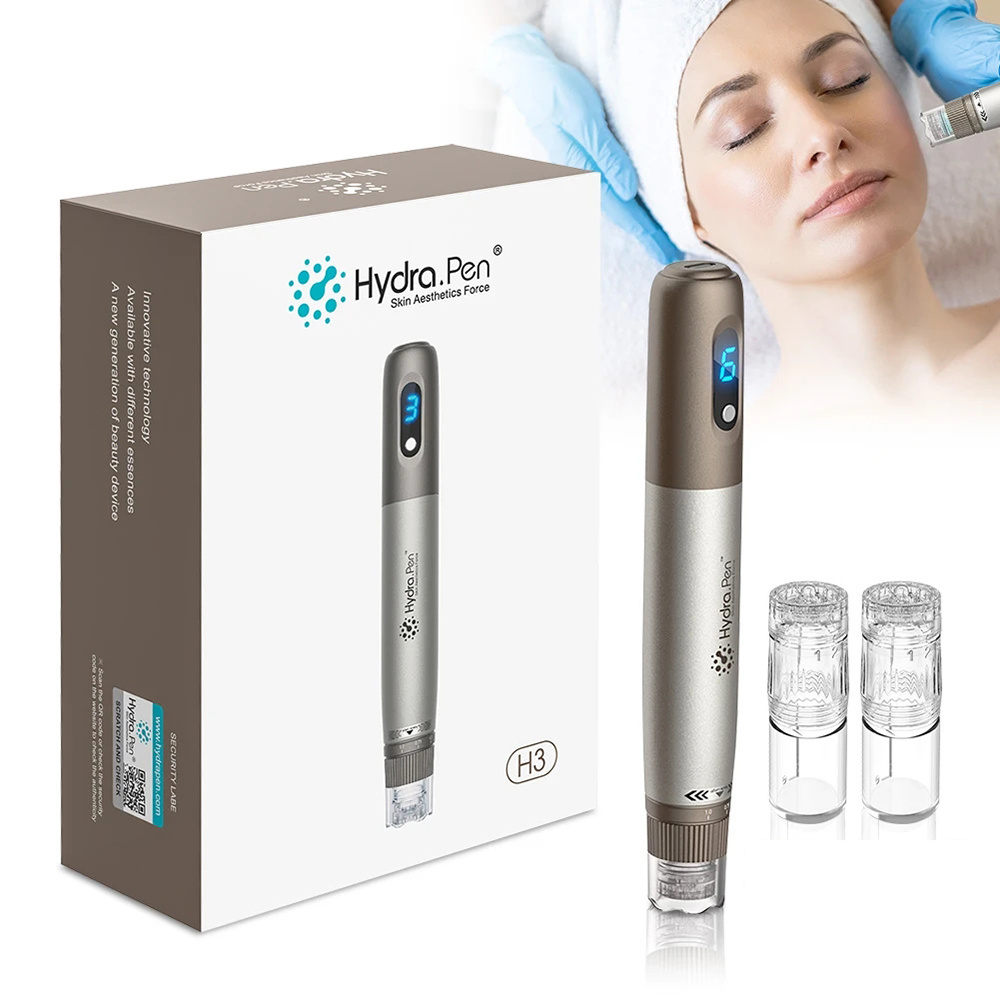 Electric Liquid Injector Hydra Pen H3 Wireless With Cartridge Automatic Serum Mesotherapy Pen Facial Stem Cell Derma Pen