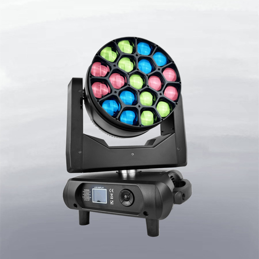 19x40w Led Bee Eye Moving Head Light  Rgbw Beam Zoom Disc Dmx Wash Mini Led Moving Head Stage Light