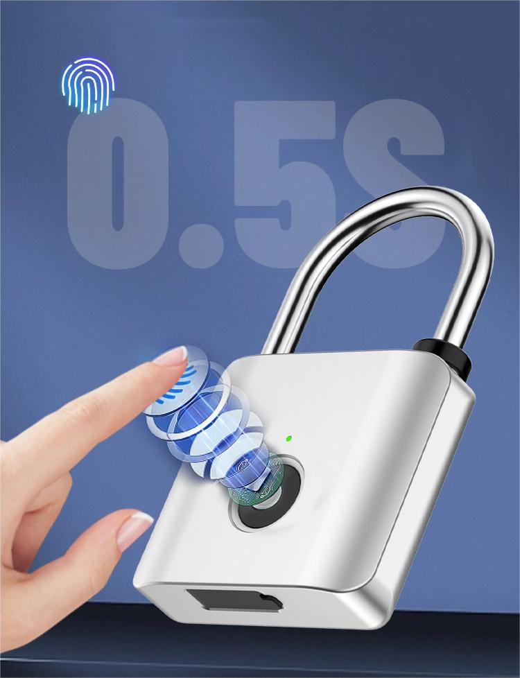 Wholesale custom logo  digital small safety suitcase luggage lock smart gym locker lock finger print padlock