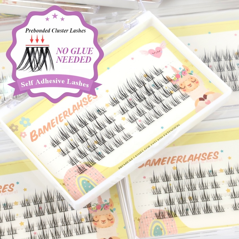 Wholesale false eyelashes tray DIY lash clusters professional segment individual air cluster lashes no glue needed