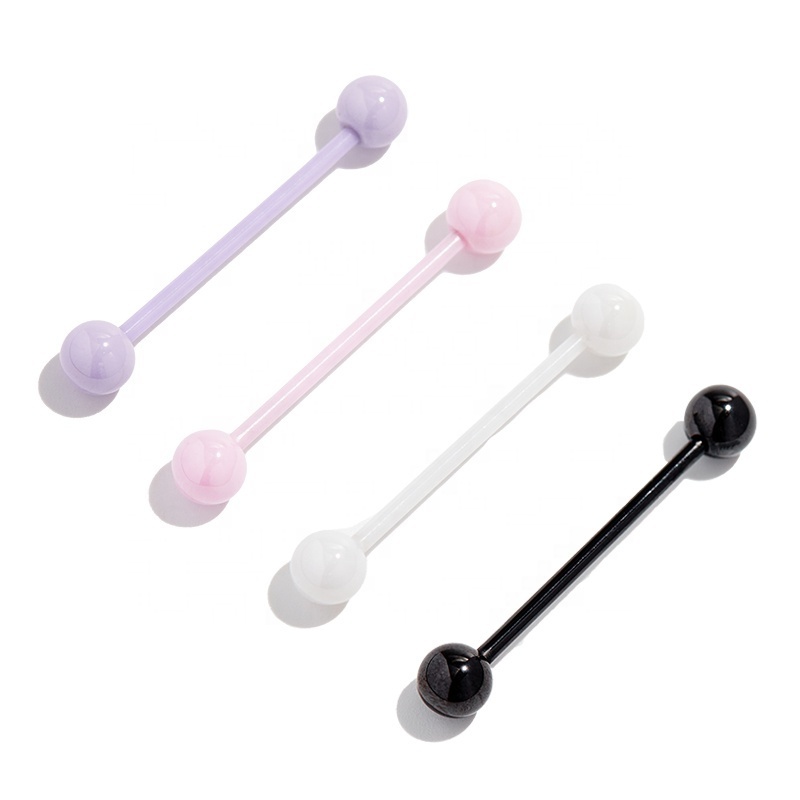 14G 16G New Material Body Piercing Jewelry Wholesale Zirconia Ceramics Nipple Barbells Hypoallergenic Tongue Piercing Unisex