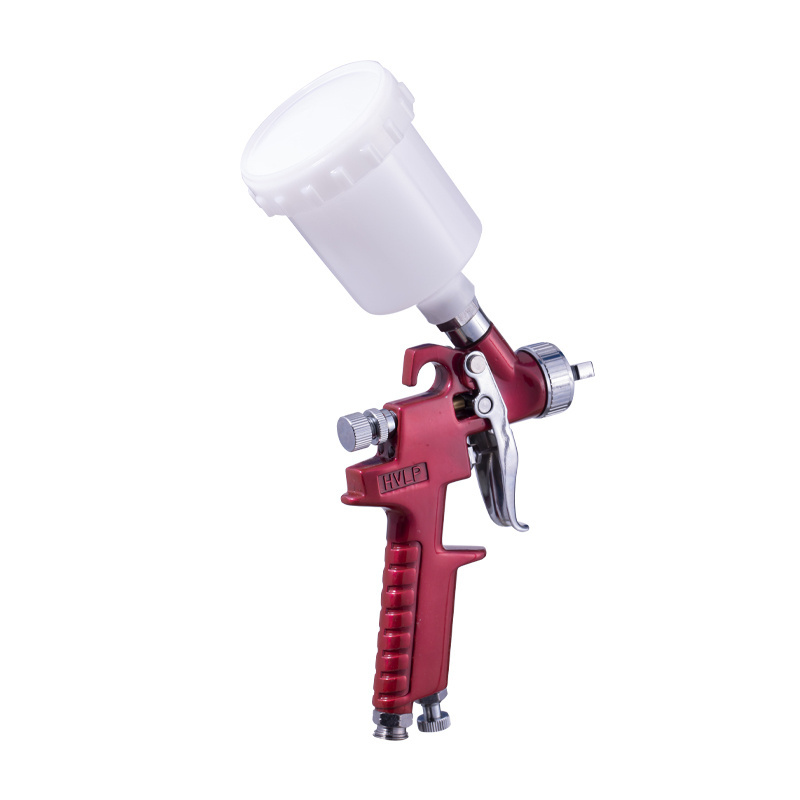 Voylet H2000 Mini Spray Gun Red Color With 125ml Cup 0.8 1.0mm Nozzle paint spray gun air compressor Mini HVLP Air Spray Gun