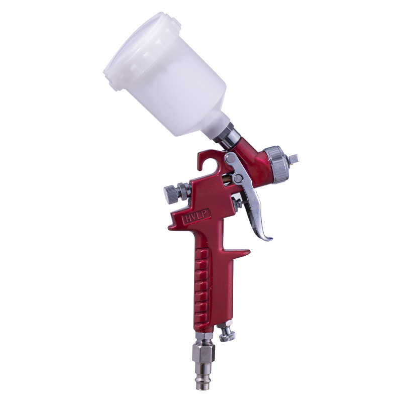 Voylet H2000 Mini Spray Gun Red Color With 125ml Cup 0.8 1.0mm Nozzle paint spray gun air compressor Mini HVLP Air Spray Gun