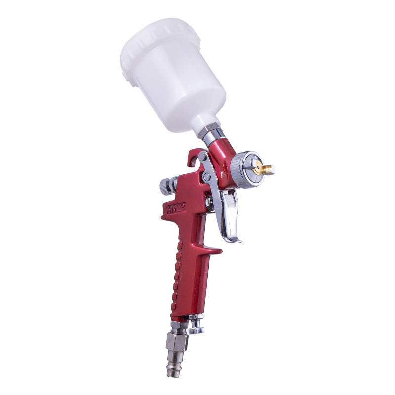 Voylet H2000 Mini Spray Gun Red Color With 125ml Cup 0.8 1.0mm Nozzle paint spray gun air compressor Mini HVLP Air Spray Gun