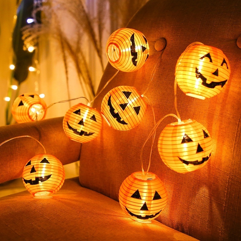 Halloween Pumpkin Light Jack o Lantern LED Orange Halloween Decoration Lights Battery Operated for Patio Garden Parties