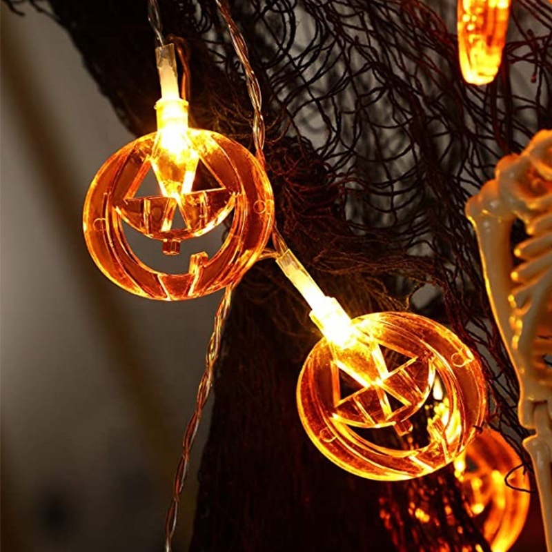 Halloween Pumpkin Light Jack o Lantern LED Orange Halloween Decoration Lights Battery Operated for Patio Garden Parties