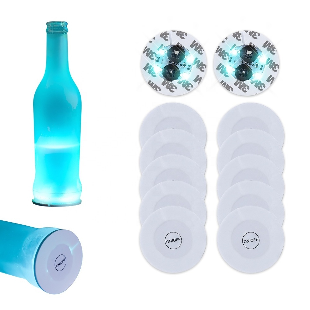 New Design Cup 3M Eva Led Coaster Led Flashing Bottle Bottom Pads Light Up Promo Drink Led Light Sticker For Bottle