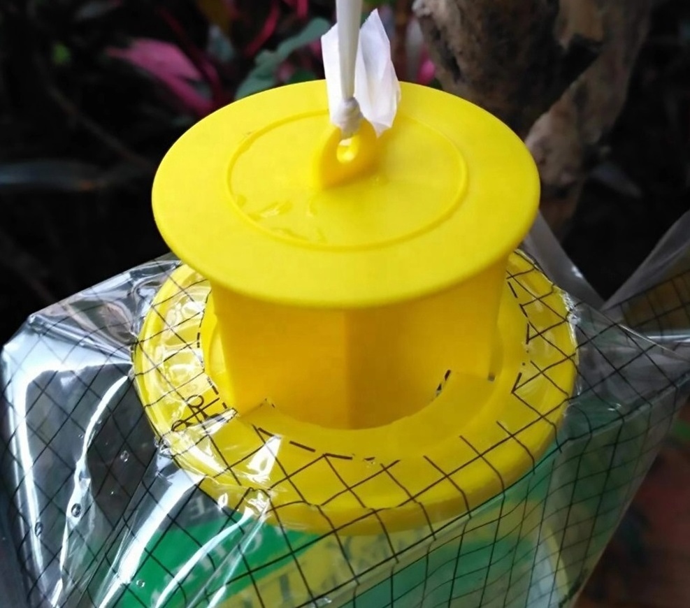 Wholesale Fly Trap Outdoor Hanging Disposable Non-Toxic Fly Fruit Trap Big Bag Fly Catcher