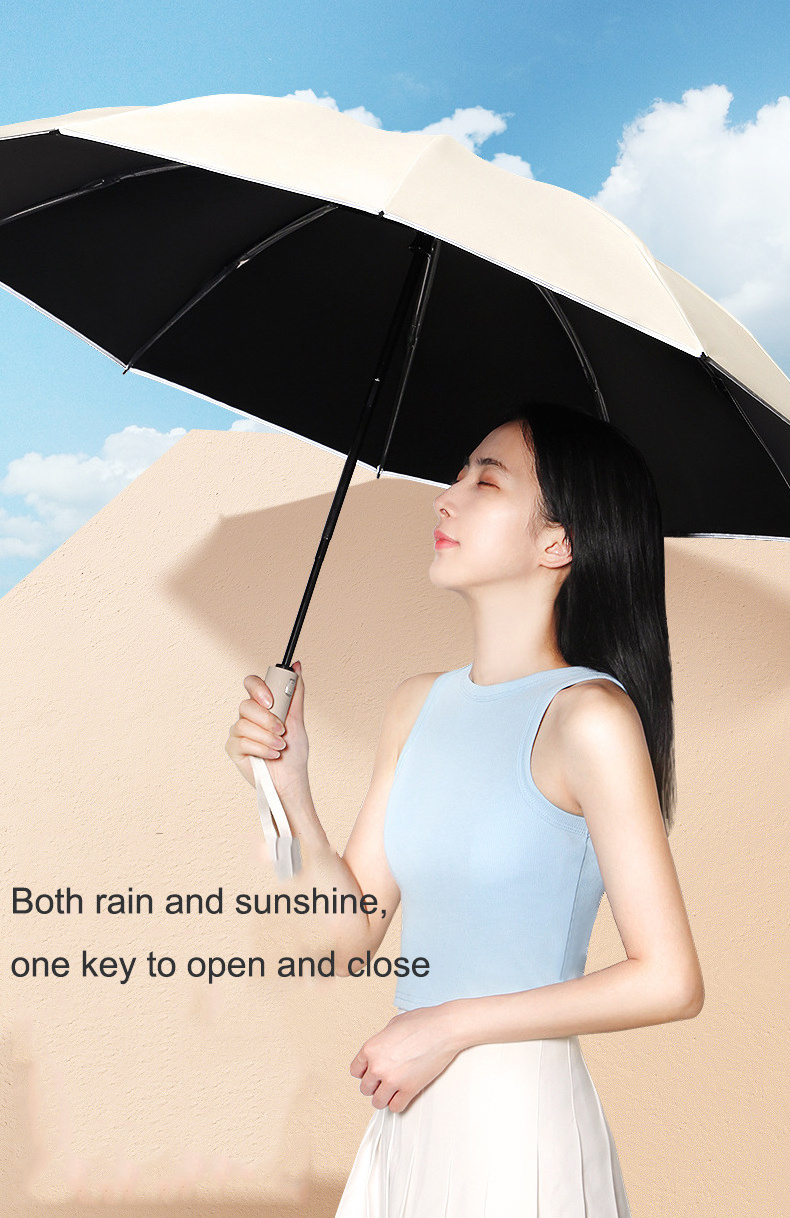 Full Automatic Reverse Umbrella Car Led Light Reflective Folding Windproof Umbrella Flashlight Umbrella