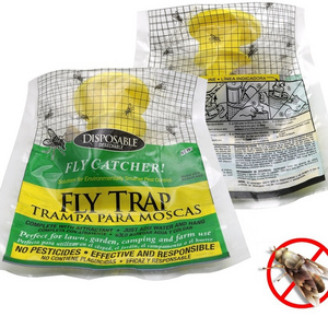 Wholesale Fly Trap Outdoor Hanging Disposable Non-Toxic Fly Fruit Trap Big Bag Fly Catcher