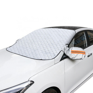 9 Magnetic Waterproof Car Snow Cover with Side Mirror Cover Silver Film Windshield Snow Cover Car Protector Fits All Seasons