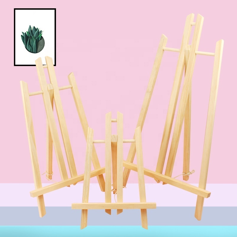 Wholesale Wooden Drawing Board Painting Artwork Display Wooden Easel Stand Tabletop Mini Easel