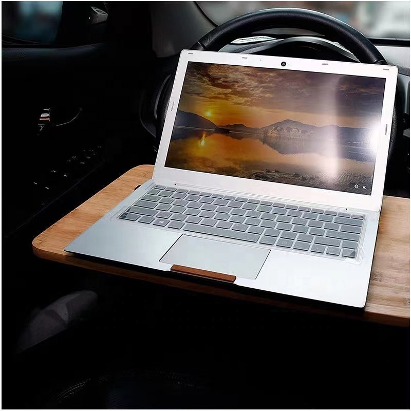 New Bamboo Wood Car Tray for Eating Steering Wheel Tray Truck Steering Wheel Desk Steering Wheel Table