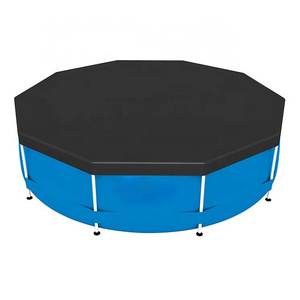 Outdoor patio waterproof Dustproof 6FT PE Dust Pool Cover foldable round inflatable swimming pool cover