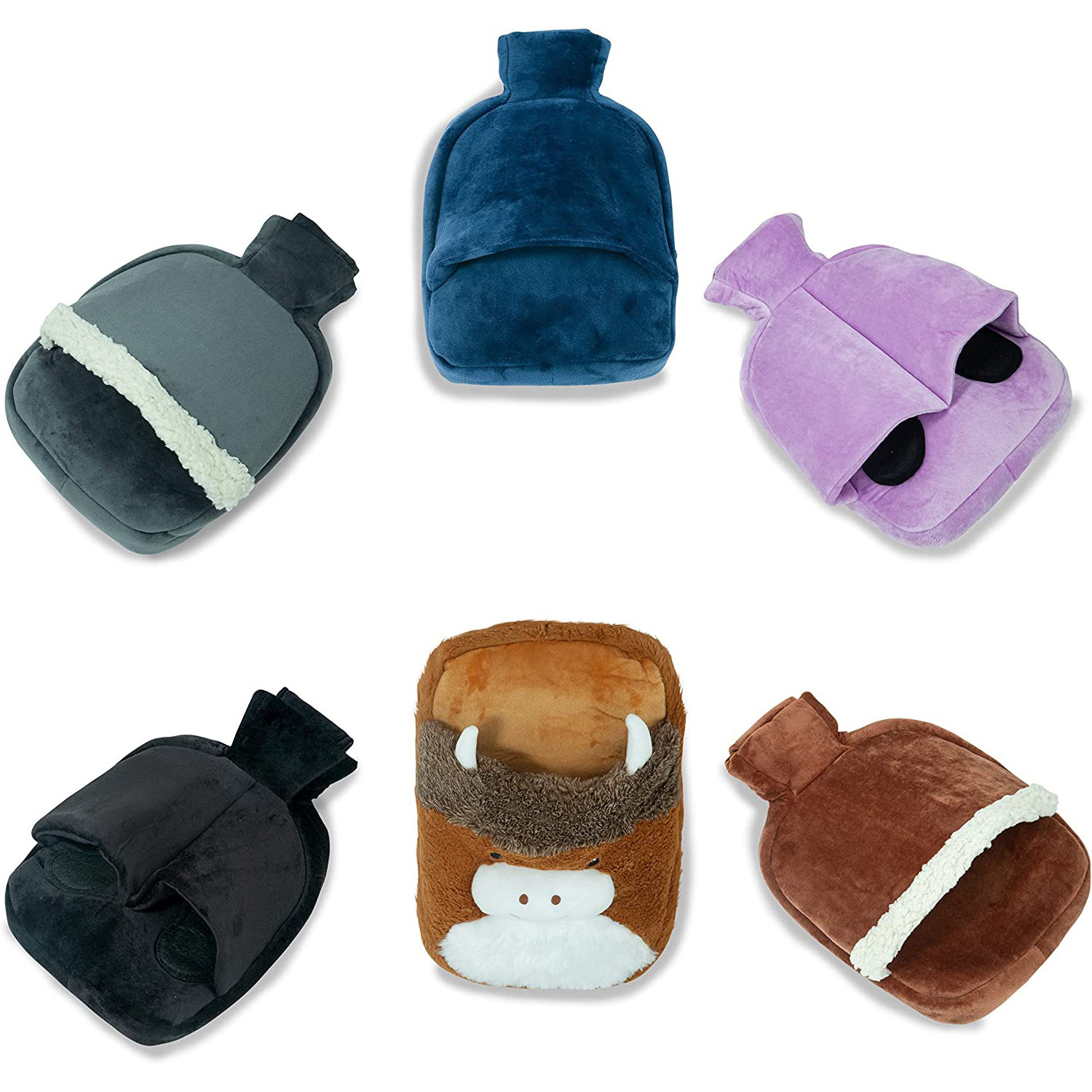 Foot Warmer 2L Hot Water Bottle Slippers Heated Slippers Pad for Feet Suitable for Women and Men