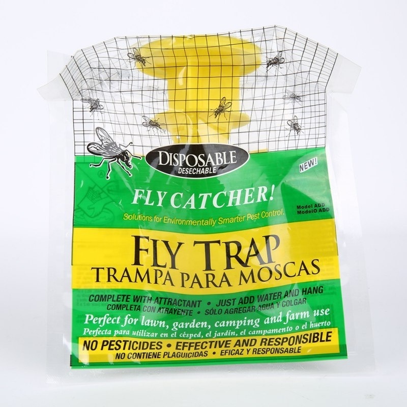 Wholesale Fly Trap Outdoor Hanging Disposable Non-Toxic Fly Fruit Trap Big Bag Fly Catcher