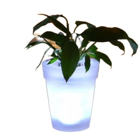 Solar Charging LED Furniture Led Flower Pots Light Up Lighting PE Material RGB LED Planter LED Flower Pot