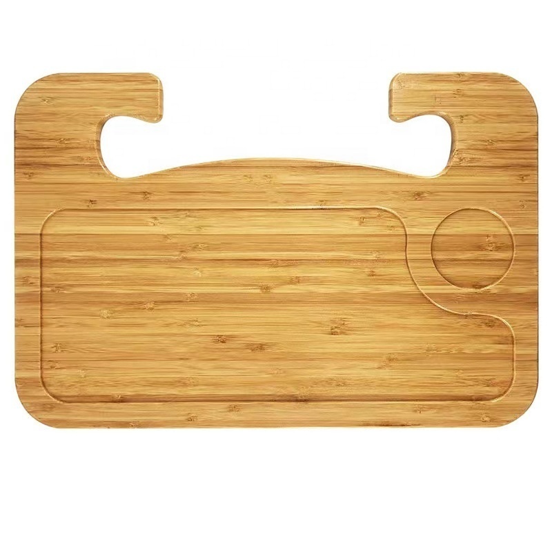 New Bamboo Wood Car Tray for Eating Steering Wheel Tray Truck Steering Wheel Desk Steering Wheel Table