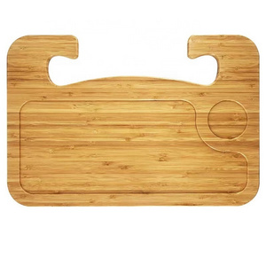 New Bamboo Wood Car Tray for Eating Steering Wheel Tray Truck Steering Wheel Desk Steering Wheel Table