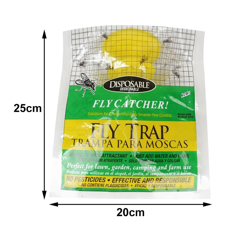 Wholesale Fly Trap Outdoor Hanging Disposable Non-Toxic Fly Fruit Trap Big Bag Fly Catcher