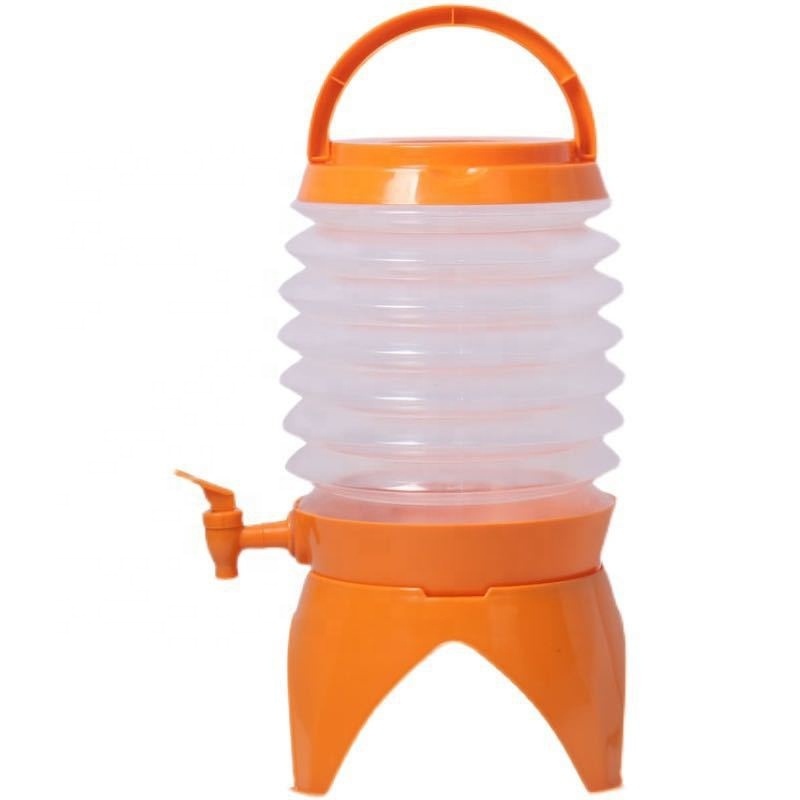 Portable Telescopic Folding Household Large Capacity Drink Water Dispenser with Faucet Outdoor Camping Water Bucket Kettle