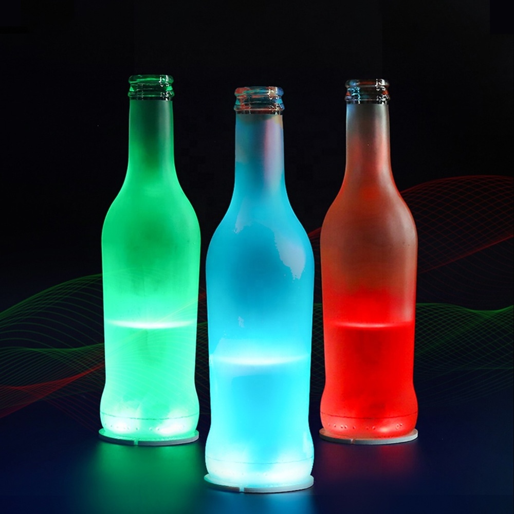 New Design Cup 3M Eva Led Coaster Led Flashing Bottle Bottom Pads Light Up Promo Drink Led Light Sticker For Bottle