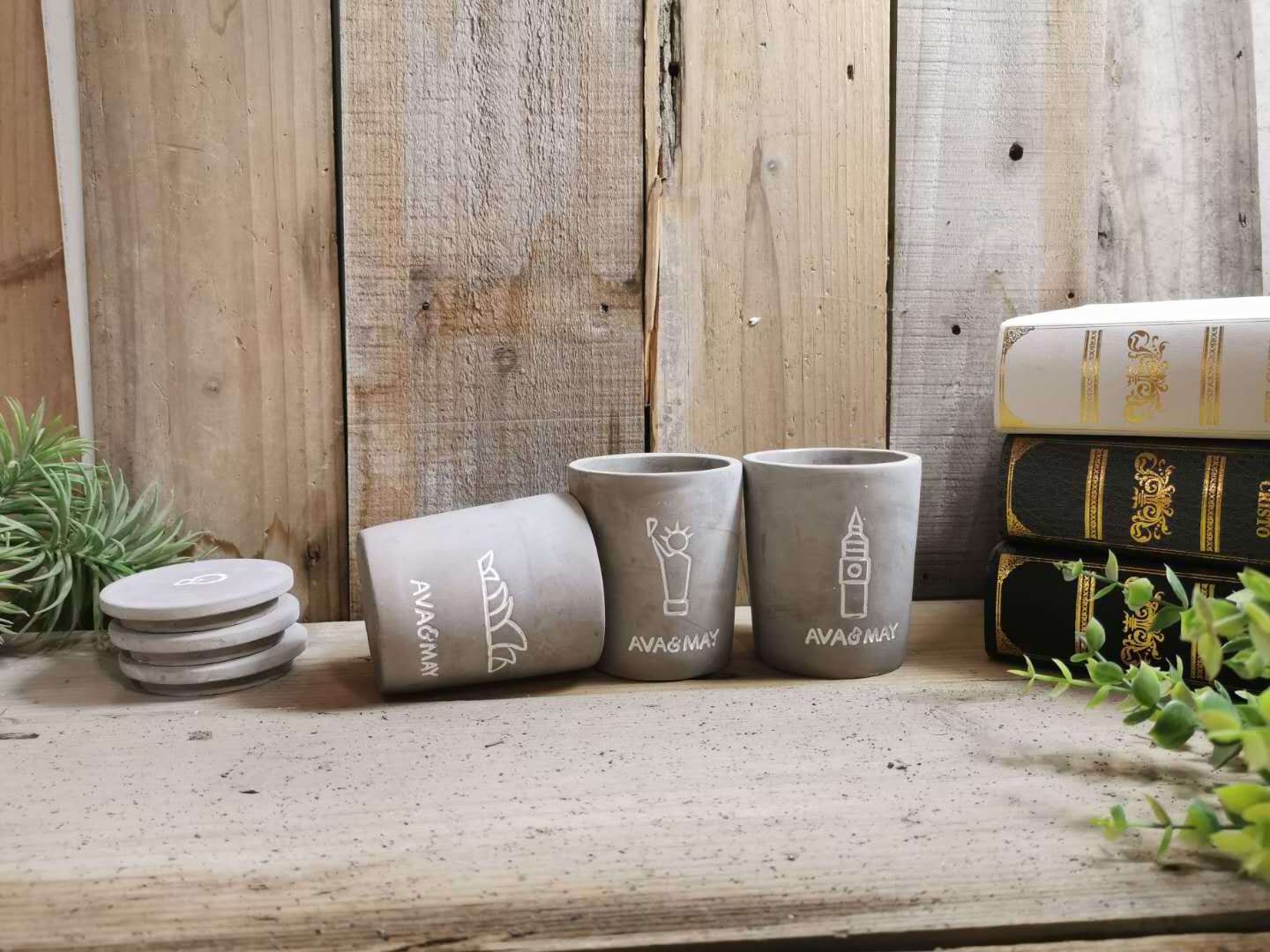 unique concrete customized candle jars in bulk other candle holders lanterns and candle jars