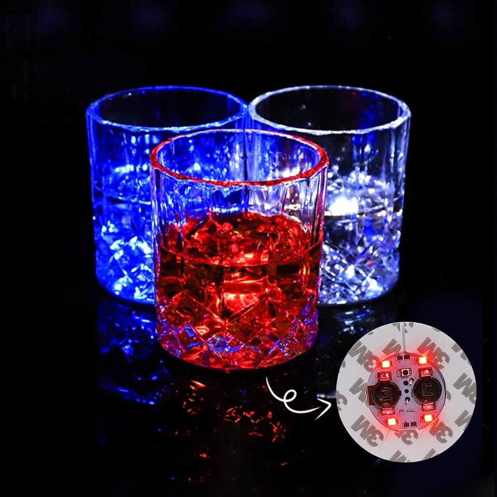 New Design Cup 3M Eva Led Coaster Led Flashing Bottle Bottom Pads Light Up Promo Drink Led Light Sticker For Bottle