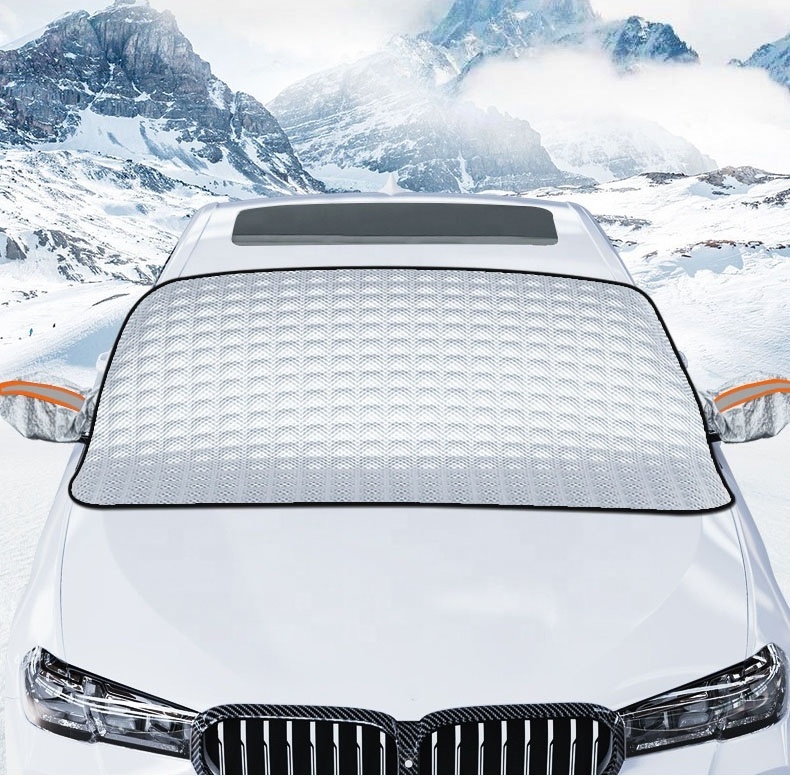 9 Magnetic Waterproof Car Snow Cover with Side Mirror Cover Silver Film Windshield Snow Cover Car Protector Fits All Seasons