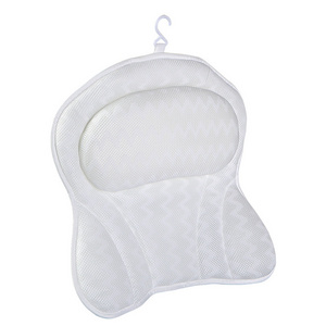 3D Mesh Luxury Bath Pillow Bathtub Spa Pillow Headrest for tub with 2 Thickened Paddings Soft Bath Tub Pillow for Neck