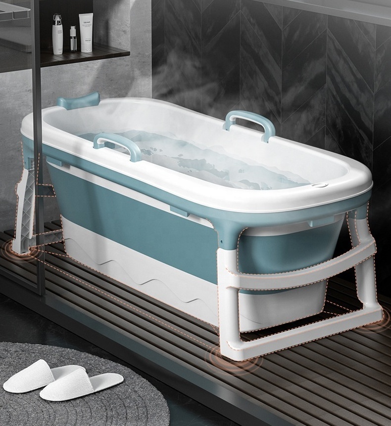 Good Sale 1.38M 1.52M Freestanding Bathroom Folding Bucket Barrel Portable Plastic Foldable Bath Tub Bathtub/ For Adults