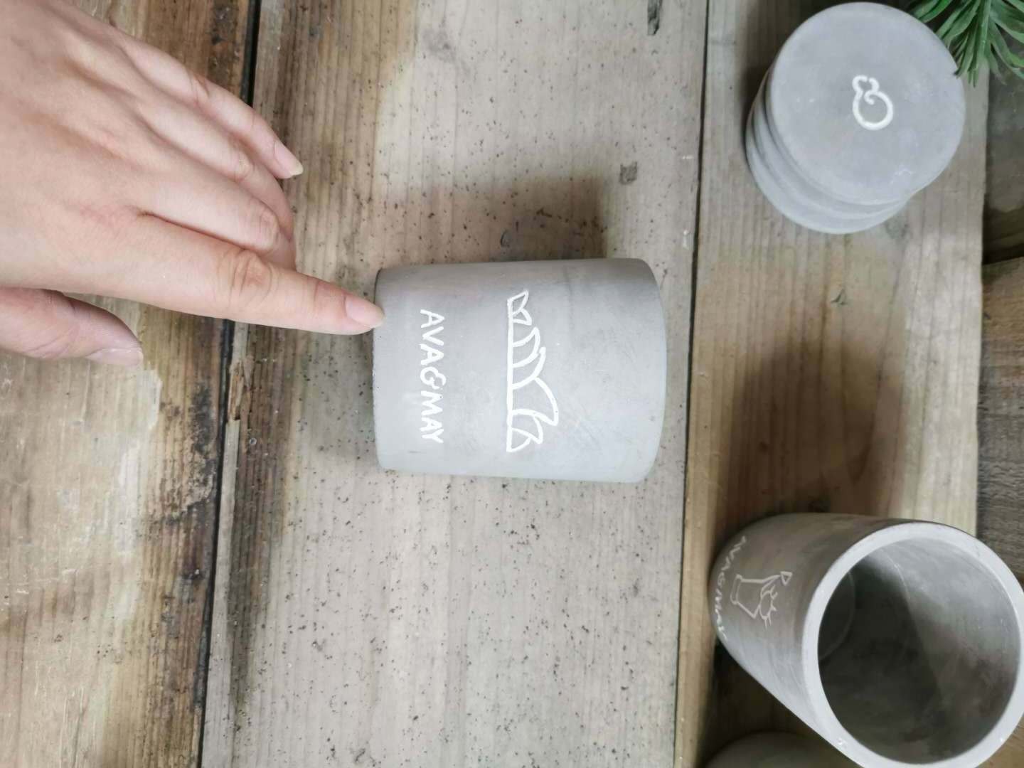 unique concrete customized candle jars in bulk other candle holders lanterns and candle jars