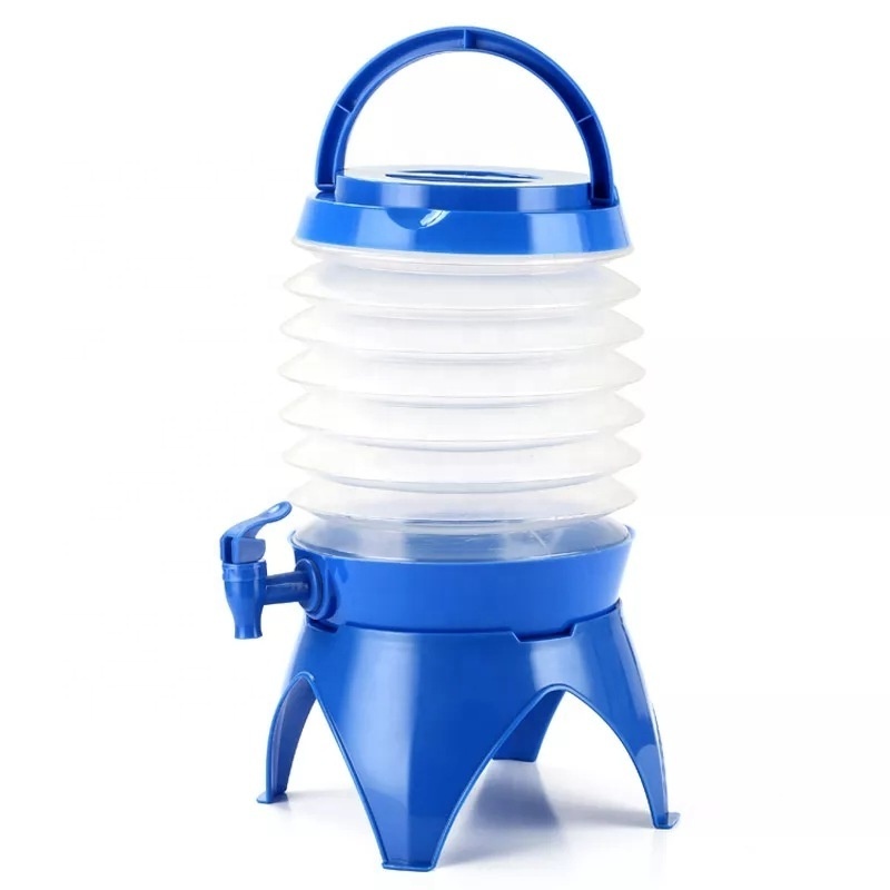 Portable Telescopic Folding Household Large Capacity Drink Water Dispenser with Faucet Outdoor Camping Water Bucket Kettle