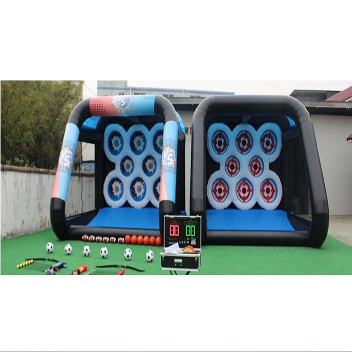 Popular new inflatable IPS sport game shooting arena interactive game for kid and adult