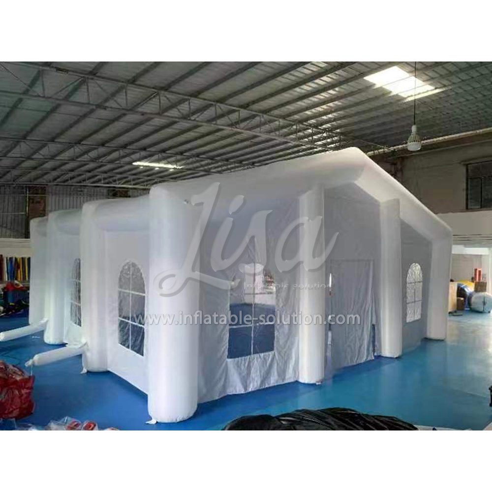 Commercial Customized Rectangle Inflatable Tent With Led Light Party Event White Inflatable Igloo