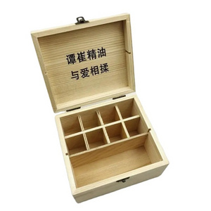 Wholesale Perfume Essential Oil Display Storage Gift Jewelry Pine Wood Box With Latch