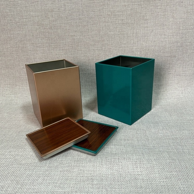 Wholesale Metal Chinese Rectangular Packaging Tea Tin Box Container Box