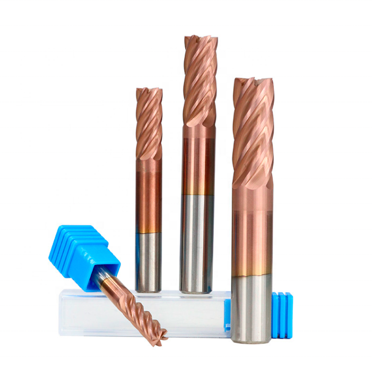 LISCA Carbide End Mill 6 Flute CNC Router Bit TiCN Coating HRC 55 End Mill 6/8/10/12mm Spiral End Milling Cutter