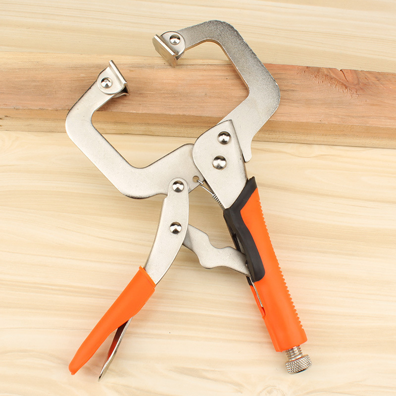 Metal Stainless Steel Locking Clip Pliers Tools Heavy Duty Woodworking Deep C Type Hand Clamp Bar Table C-Clamp Face Clamp