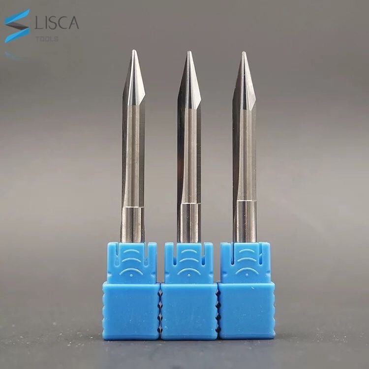 8mm shank Double Flutes Engraving Bit Tungsten Carbide CNC End Mills Wood Engraving knife