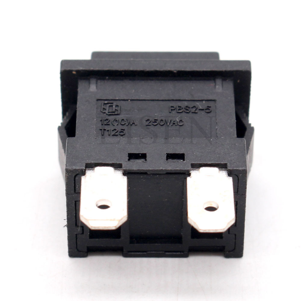 PBS2-5 T125 ON OFF Plastic Push Button Switch Black 12(10)A 250VAC For Car