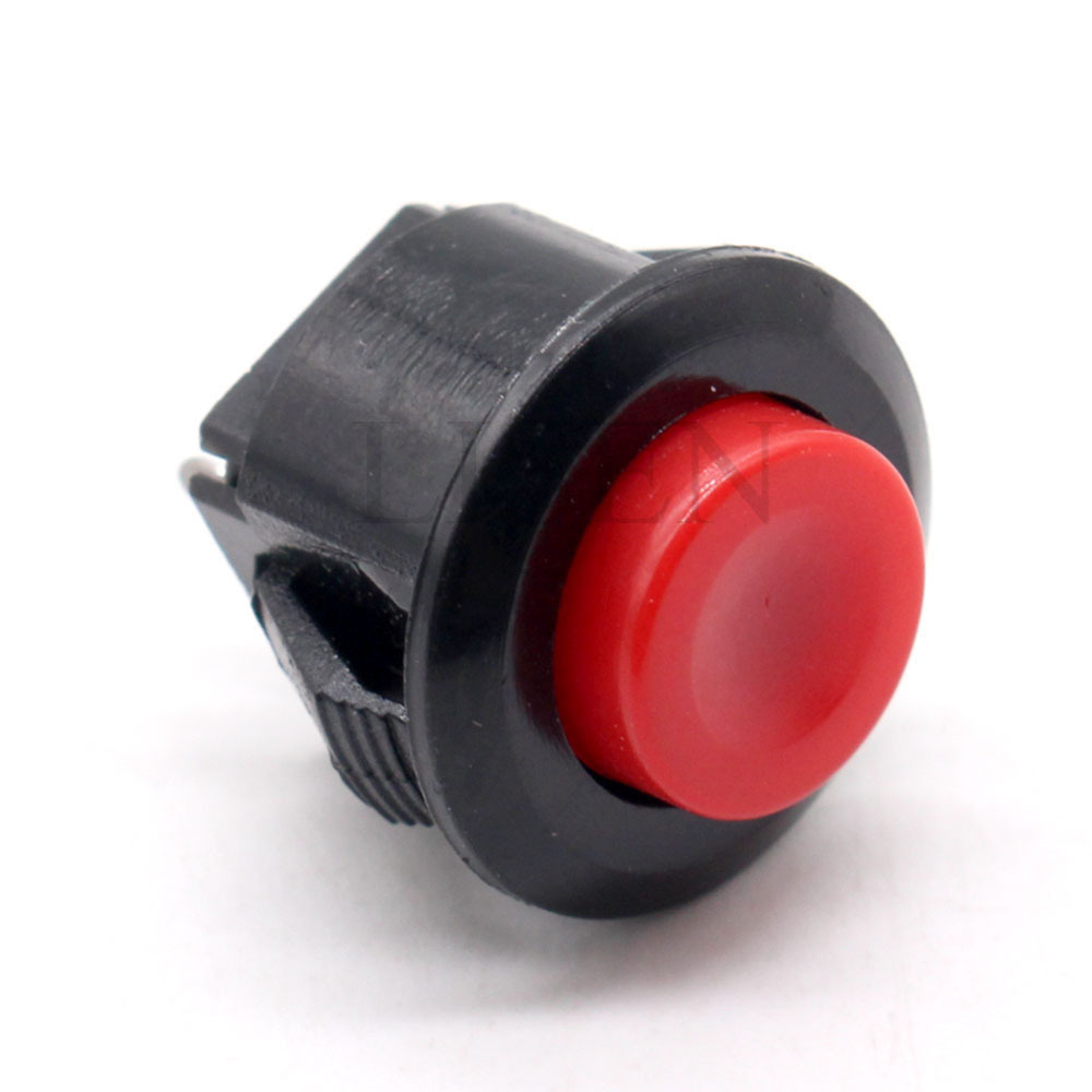 QIKAI 250VAC Round Red Push Button Motorcycle Horn Switch For DIY RC Boat Car Airplane