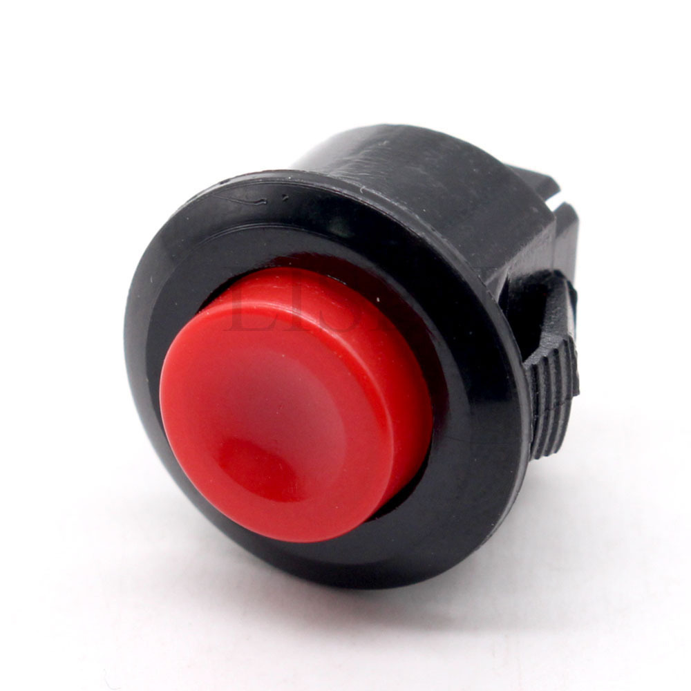 QIKAI 250VAC Round Red Push Button Motorcycle Horn Switch For DIY RC Boat Car Airplane