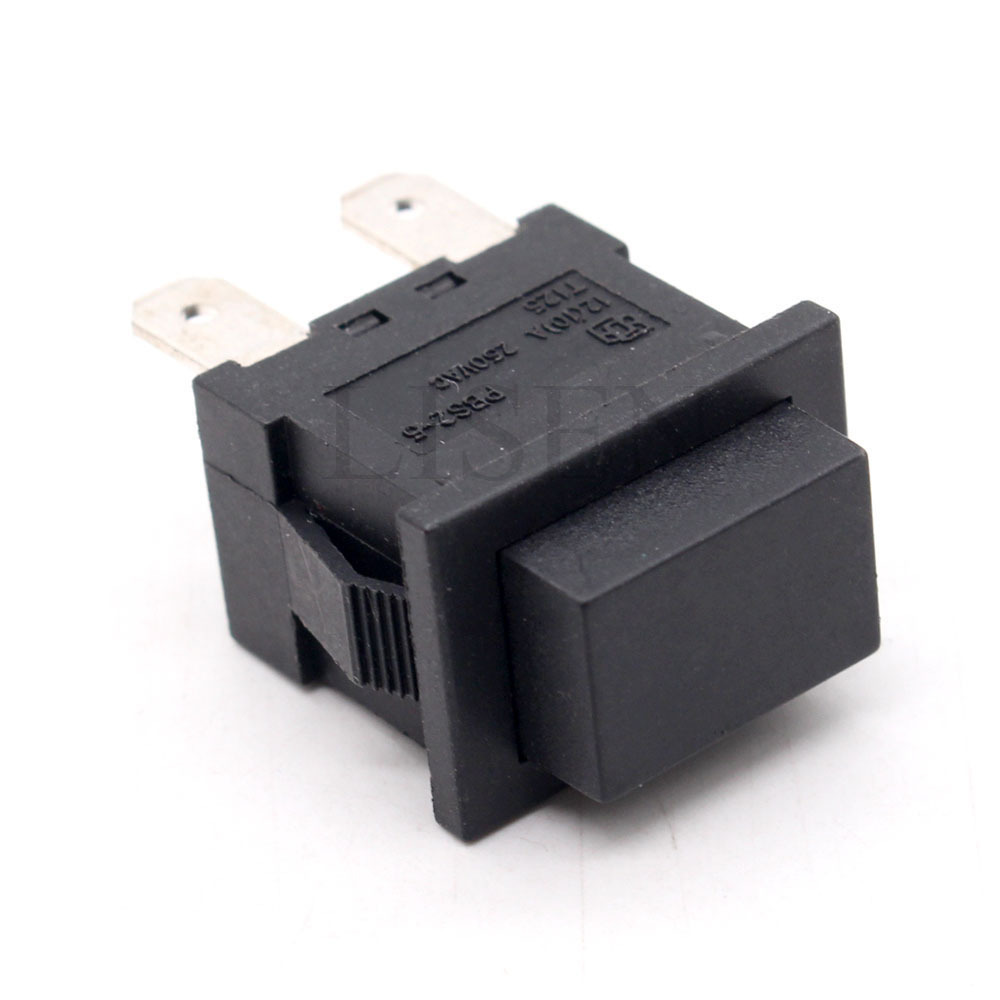 PBS2-5 T125 ON OFF Plastic Push Button Switch Black 12(10)A 250VAC For Car