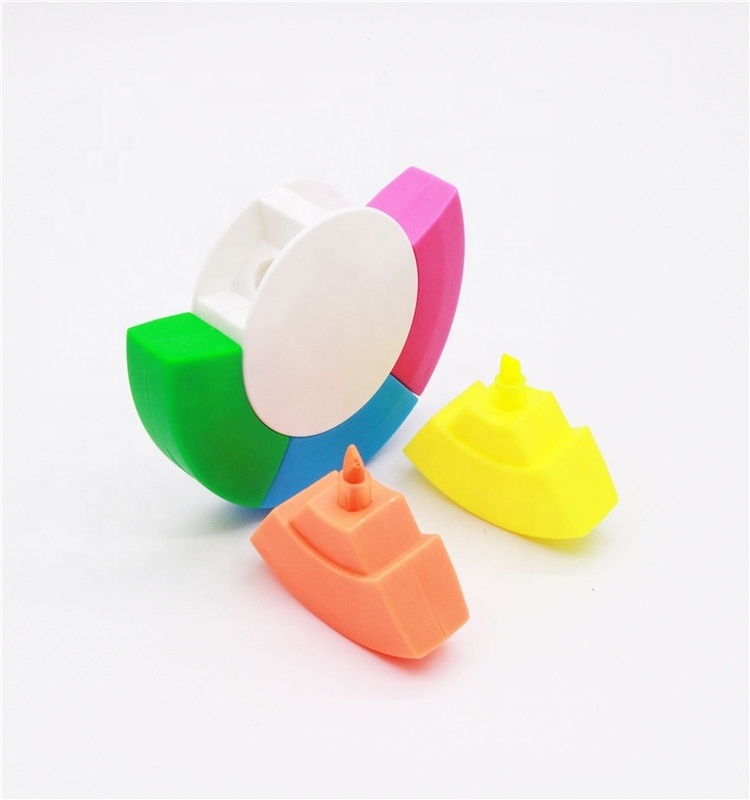 Plastic palm shape multi colored Highlighter Pen with custom logo