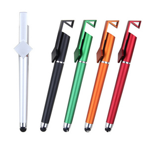 Mobile Phone Holder Plastic Stylus Pen Promotional Plastic Gel Pen Stylus Pen With QR Printed