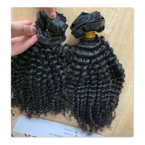 Kinky Curly 4B 4C Seamless Clip In Hair Extensions  Afro Kinky Curly Clip Ins 100% Human Hair Extensions For Black Women