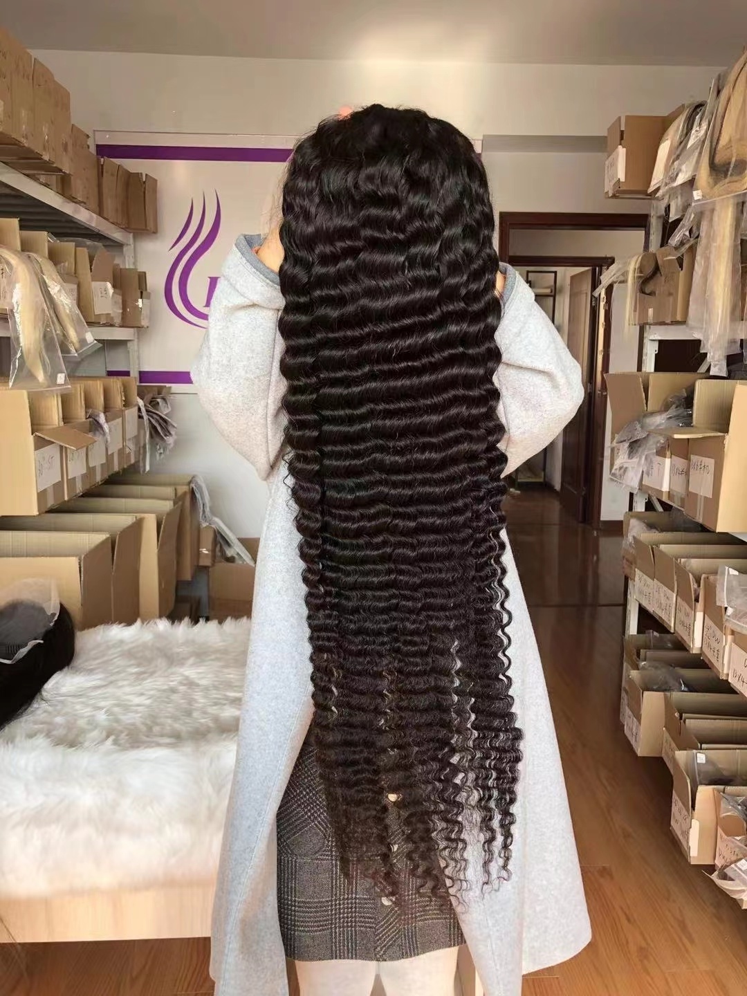 30 32 34 36 38 40 inch Deep Wave HD 13x4 13x6 Transparent Lace Front Wigs Virgin Brazilian hair 200% 250% density