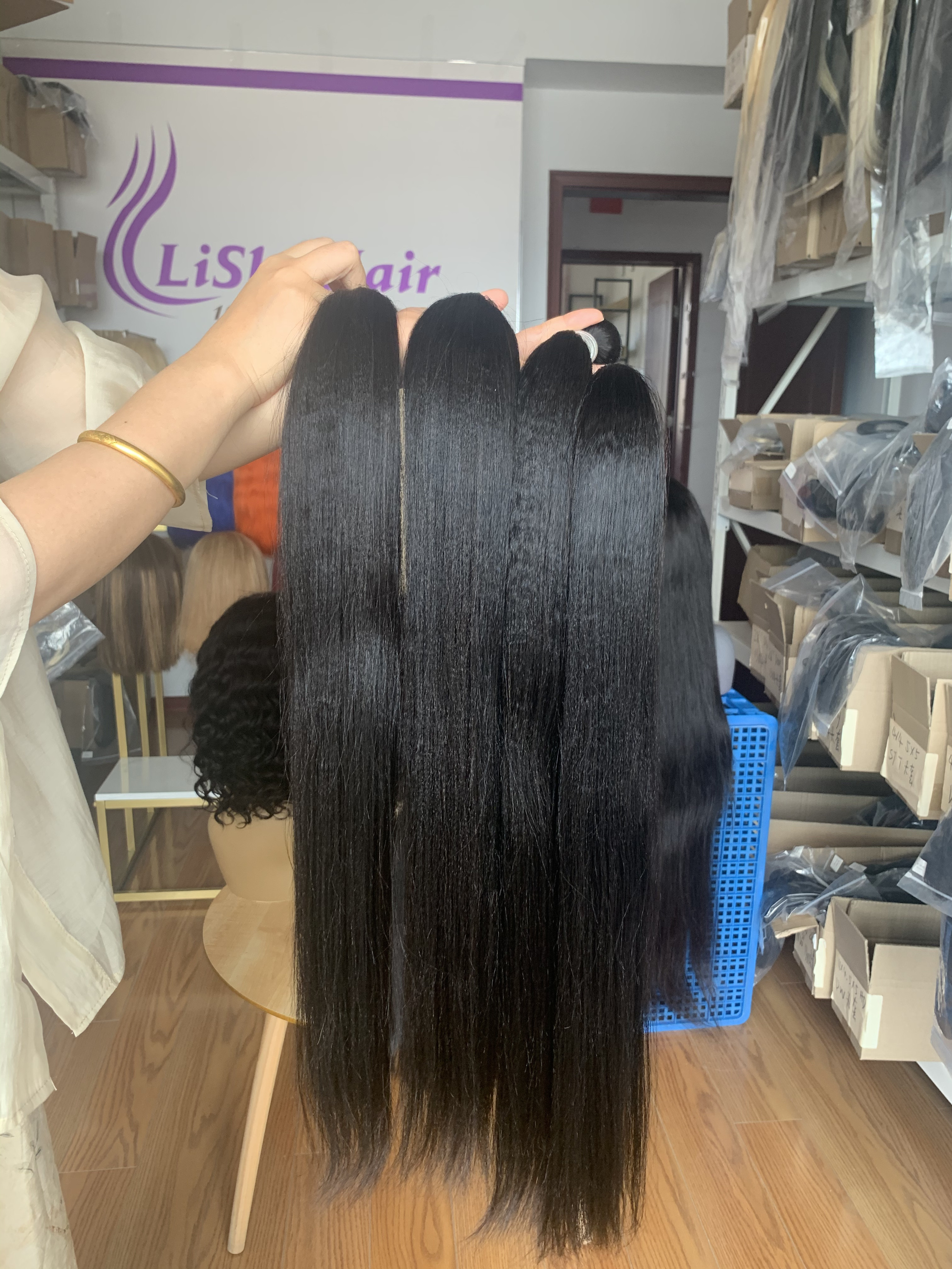 Lisha Top Great Brazilian Hair Light Yaki Vigin Hair Weave 3 Bundles Unprocessed Light Yaki Virgin Human Hair